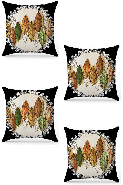 stellahomes Zel Design Double Sided Digital Printing 4-Piece Throw Pillow Cover