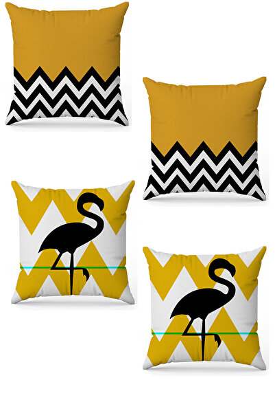 stellahomes Zel Design Double Sided Digital Printing 4-Piece Throw Pillow Cover