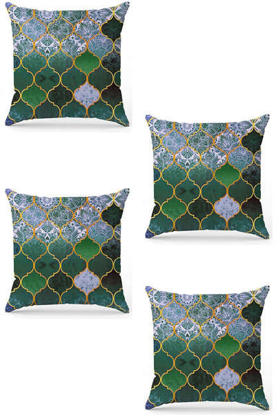 stellahomes Zel Design Double Sided Digital Printing 4-Piece Throw Pillow Cover