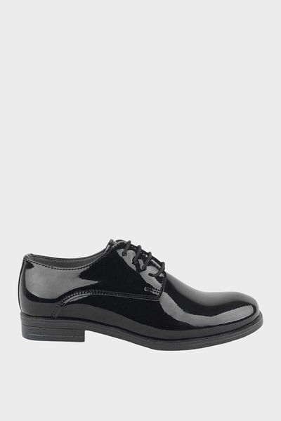 Liger Boys' Classic Patent Leather Circumcision Wedding Shoes - BLACK