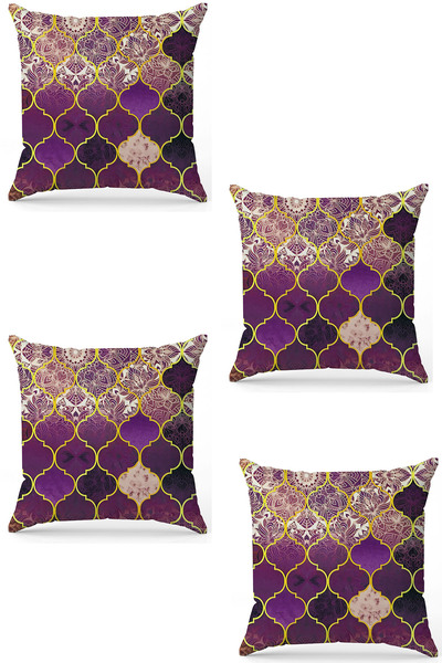 stellahomes Zel Design Double Sided Digital Printing 4-Piece Throw Pillow Cover
