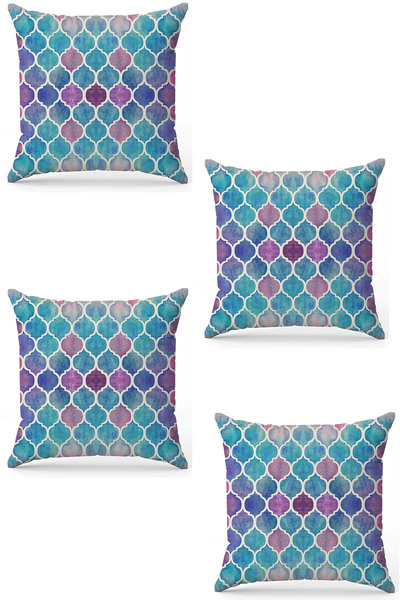 stellahomes Zel Design Double Sided Digital Printing 4-Piece Throw Pillow Cover