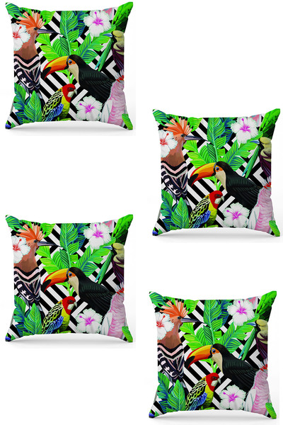 stellahomes Zel Design Double Sided Digital Printing 4-Piece Throw Pillow Cover