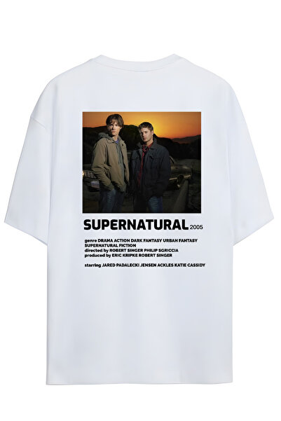 MAGORS Supernatural Cover Unısex Oversıze T-shırt (SIRT VE GÖĞÜS TASARIMLI)