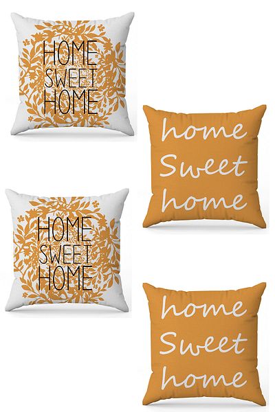 stellahomes Zel Design Double Sided Digital Printing 4-Piece Throw Pillow Cover