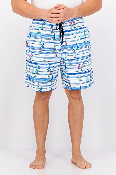 Nautica شورت سباحة رجالي بطبعة كاملة، متعدد الألوان