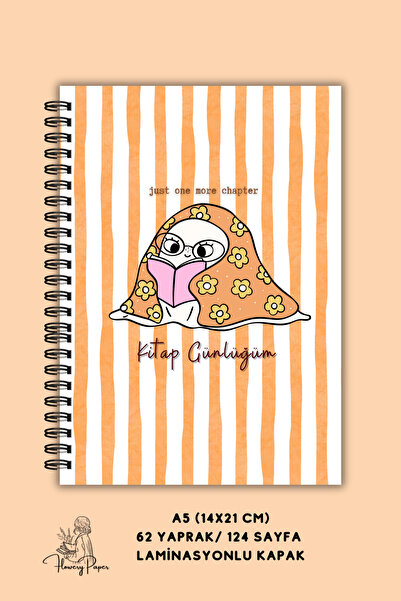 Flowery Paper Kitap Günlüğü , Çocuklar için okuma Günlüğü, Kitap, Defter ,Gün...