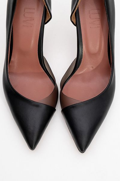 LuviShoes 653 Černé dámské boty na podpatku