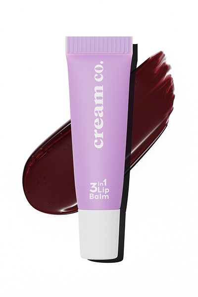 Cream Co. 3in1 Lip Balm 408 - Moisturizing, Brightening and Lip Care Effect |   Burgundy Cherry |   Hyaluronic Acid Ceramide