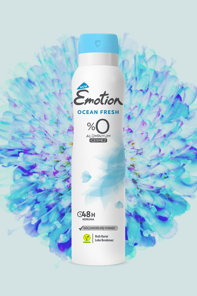 Emotion Ocean Fresh Kadın Vegan Deodorant 6x200 Ml Hızlı Kurur, Leke Bırakmaz
