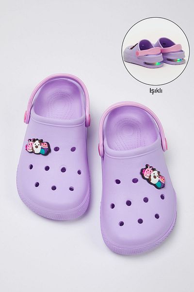 TRENDYOL SHOES Lilac Light Sandály Pantofle s lehkou podrážkou TAKSS25TE00049