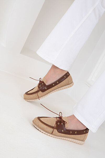 SOHO Hasır-Taba Kadın Loafer Ayakkabı 20572