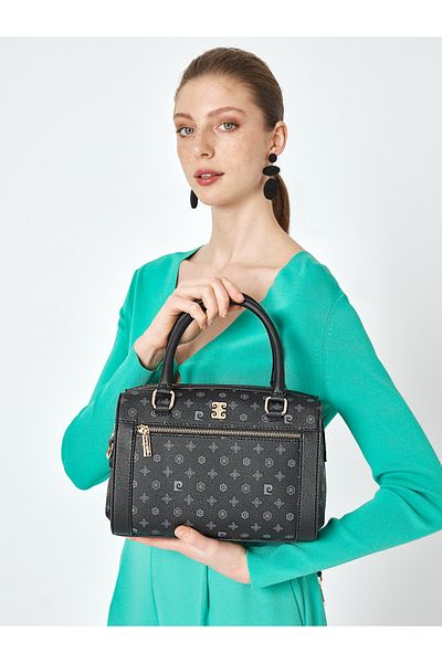 Pierre Cardin Geantă de umăr pentru femei cu monogramă neagră 05PO25Y1893