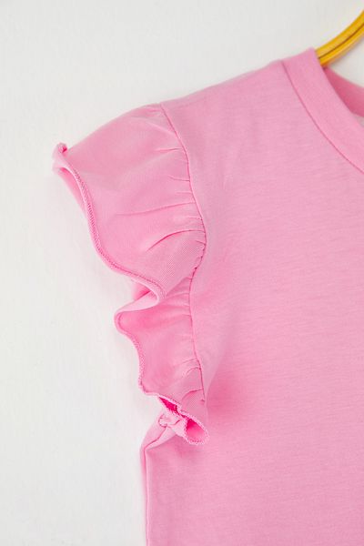 TRENDYOLKIDS Pink-Mint Plain Knitted T-Shirt Tkdss25Ts00011