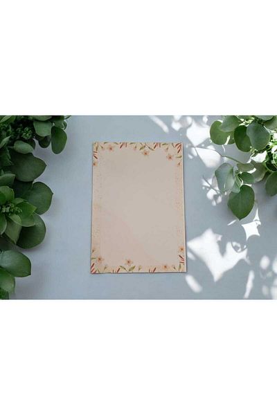 Ez&Tu Stıcker A5 Size 47 Sheets Check Pull Memo Pad – Floral Design, Note Taking & Planning Paper