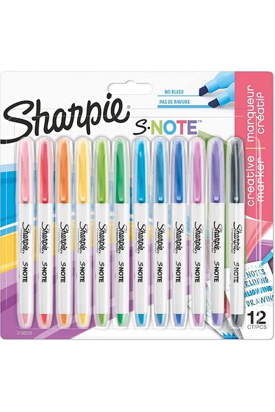 STOREMAX S-Note Highlighter Marker, 12 Pcs Blister, Mix 646268