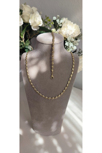 xUPING Yaprak Desenli Model Set Kararmaz 14K Rengindedir Kolye 50cm Bileklik ...