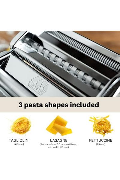 STOREMAX Ntwork Atlas Pasta Machine, Stainless Steel, Aluminum, 40 X 30 X 20 Cm, Silver Art 1087243