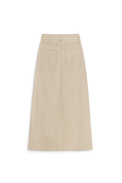 praye Fustă Lungă Bell Denim Bej