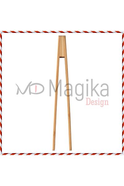 Magika Design Md Ostbit Bamboo Serving Tongs, 24 cm