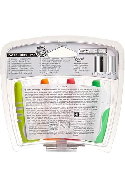 STOREMAX Svticaret 742777 Fluo Peps Mini Highlighter Pen 4 Pcs Mhm 1053513