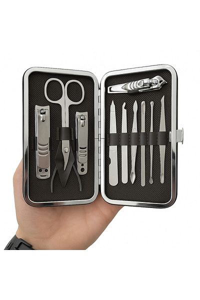 nuksoc “12 Piece Professional Manicure & Pedicure Set – with Bag, Portable |   For Women's & Men's Use”