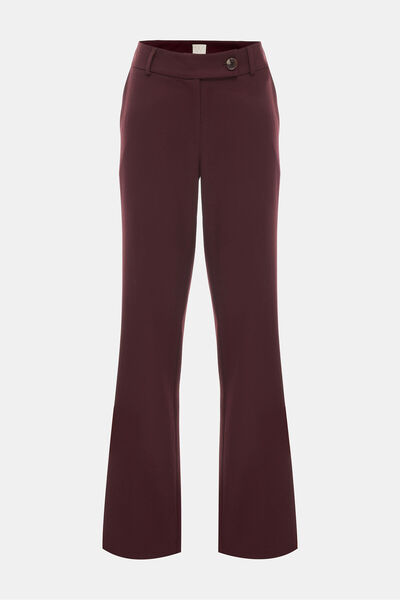 W Collection Bordo Pipe Leg High Waisted Trousers