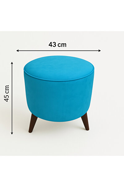 A5 HOME Yuvarlak Puf Uzanma Koltuğu Makyaj Koltuğu Mavi