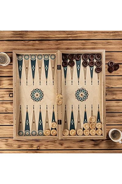 STOREMAX Ethnic Design Handmade Modern Wooden Backgammon Set Product Dimensions 25 X 48 X 6.5 cm Star Buy B