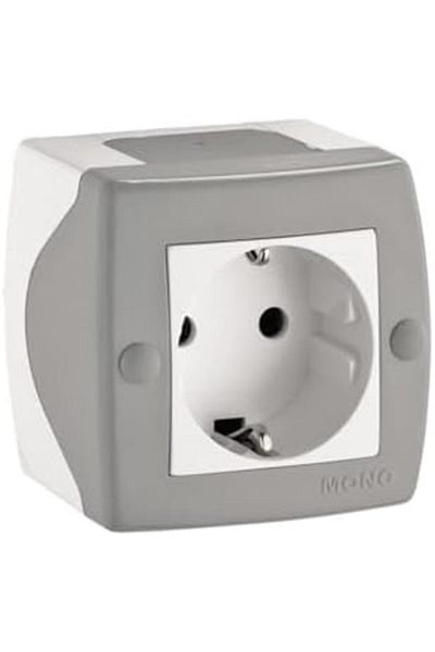 STOREMAX Mrttnca Octans Grounded Socket (Grey+White) Surface Mounted Trndymrt 1087243