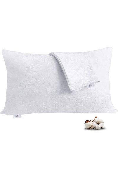 STOREMAX Muartshop Home 2 Pack Cotton, Liquid Proof Pillow Protector Mattress Cover, Towel Surface Pillow Mattress Cover