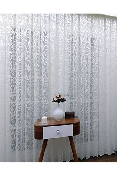 STOREMAX Muartshop Home Off White Extrafoam Pleatless Tulle Curtain 150 X 240 cm 871301