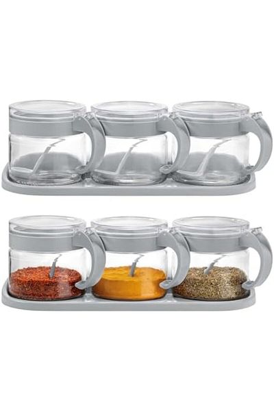 STOREMAX Jvnnastore Coco Lm 3 Spice Rack, Soft Gray 646268