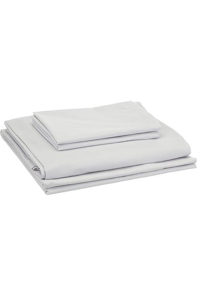 STOREMAX Bystoreby Basic Ranforce Plain 100% Cotton Duvet Cover Set, Gray, Double Newdesing 646268