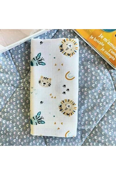 yenibagshop Acelya Muslin Blanket Patterned (Cute Animals, 80X80Cm) Star Shop Trend 1058548