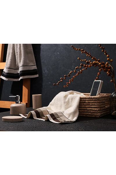 STOREMAX Lvnmblya Sty Utica Cloth Border Cream Towel 50X90 Shop Deesing 224120