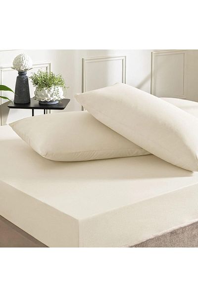 STOREMAX Muartshop Cotton Rf Flat Basic Sheet Ecru Double 871301
