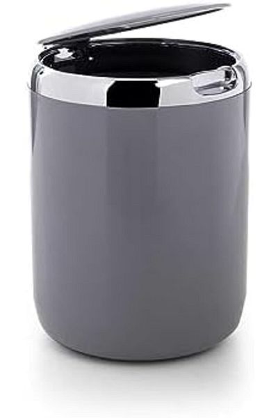 STOREMAX Bystoreby Pacific Plastic Trash Can with Lid 3 Lt, Gray Newdesing 646268