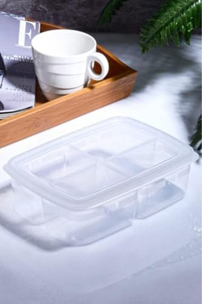 STOREMAX Bystoreby 1 Piece 4 Compartment Meat and Vegetable Storage Container - Frozen Pulses Icebox Ice