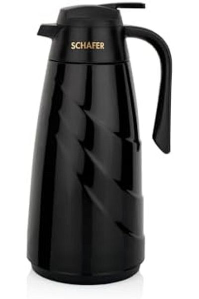 STOREMAX Ntwork Kitchenhouse Mimoza 1.5 L Glass Thermos-Black Art 1087243
