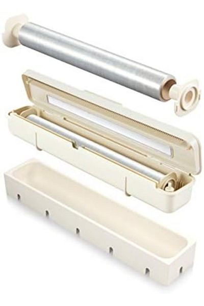 STOREMAX Bystoreby Flexispace 899478   Clear Film and Aluminum Foil Dispenser, White Newdesing 646268