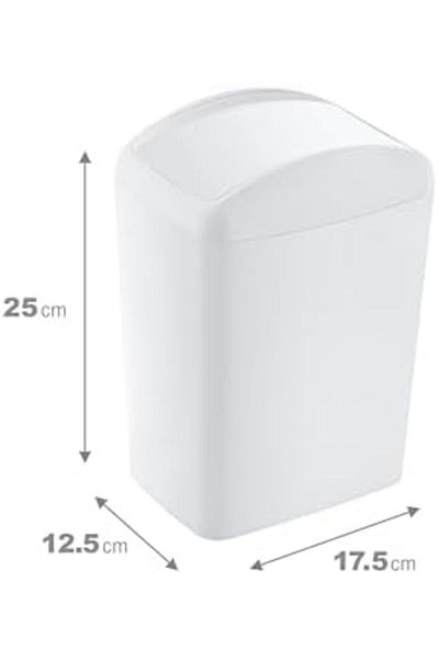 STOREMAX Muartshop Soft Garbage Bin Swivel Lid 5 Lt White 871301