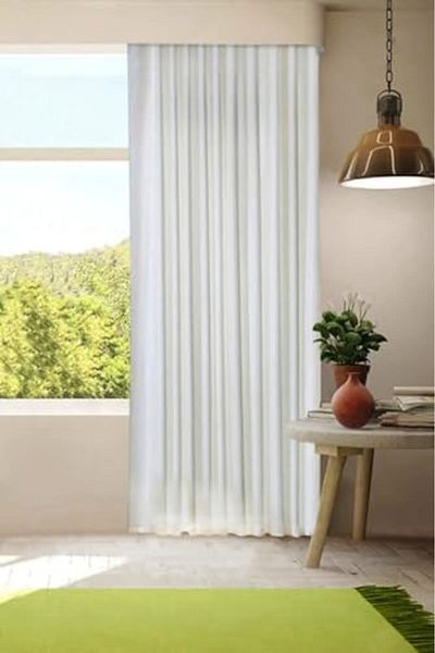 STOREMAX Muartshop Satin Sunshade Curtain Ecru Color (210X260Cm) 871301