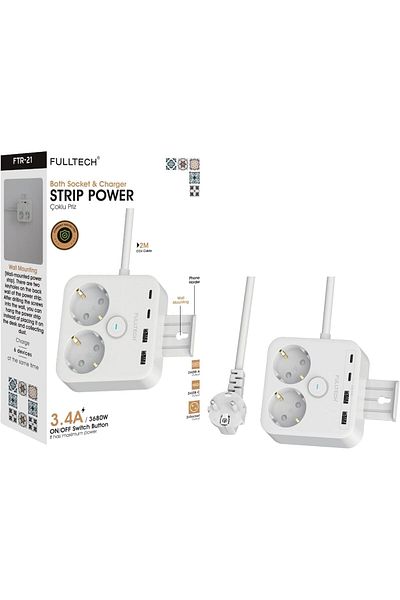 STOREMAX Svticaret Surge Protected 2-Outlet Socket, Child Proof and Heat Resistant Structure, 2X USB 2X USB a g