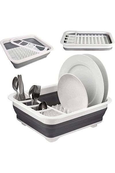 STOREMAX Ntwork Foldable Dish Dryer and Plate Rack, Accordion Design Art 1087243