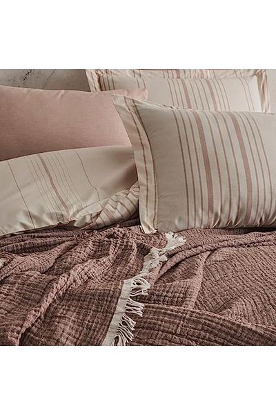 STOREMAX Sellbuy Store |   Tissou |   Double 100% Cotton Muslin Pique Bedspread Brown 1053513