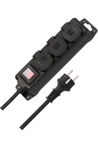 MCreative IP44 Licensed Mountable 3 Sockets 2 Meter Cable Outdoor Socket