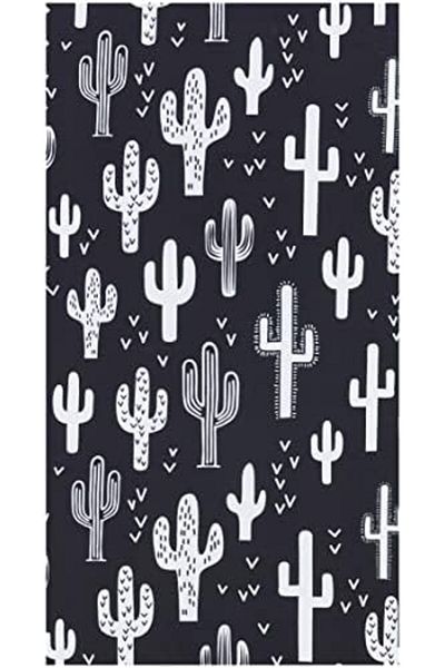 STOREMAX Sellbuystore Black and White Cactus Printed Decorative Runner, 45 X 140 cm 1053513