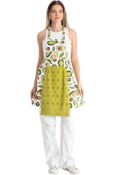 STOREMAX Ntwork Waterproof Kitchen Apron with Green Towel, Apron for Adults, Men Women