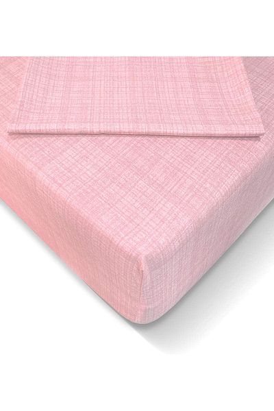STOREMAX Muartshop Turca At7605 Ranforce 120X200Cm Fitted Sheet Set, Powder Pink 871301